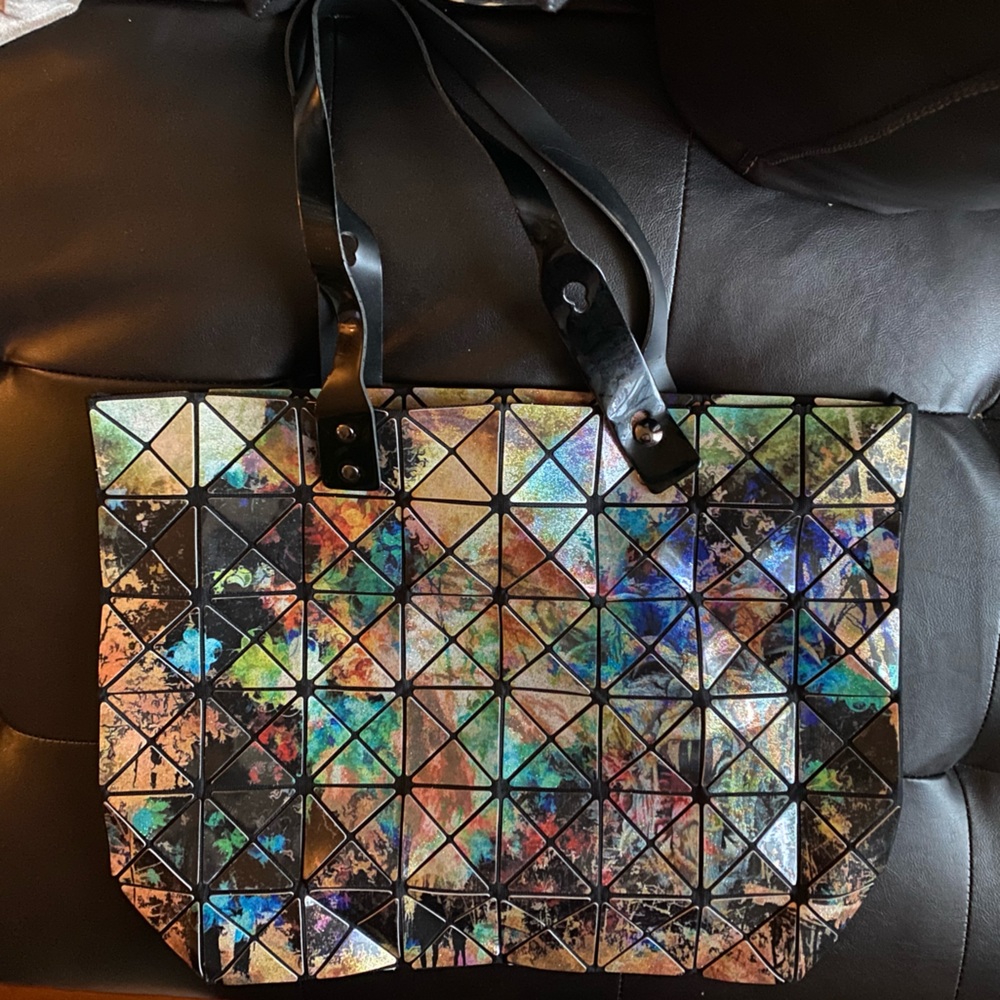 Colorful Geometric tote
